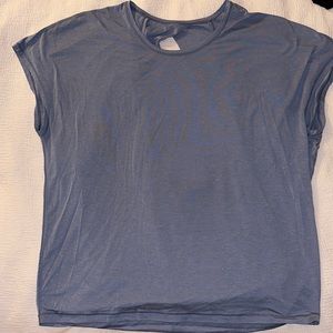 Lululemon backless cutout short sleeve purple shirt (has white small dots)